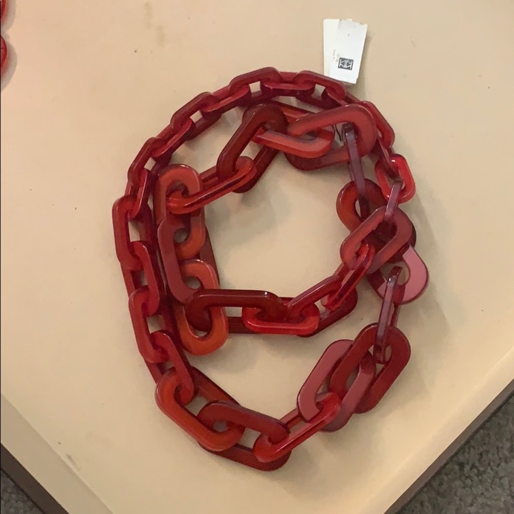 ZENZII lovely links long necklace - red